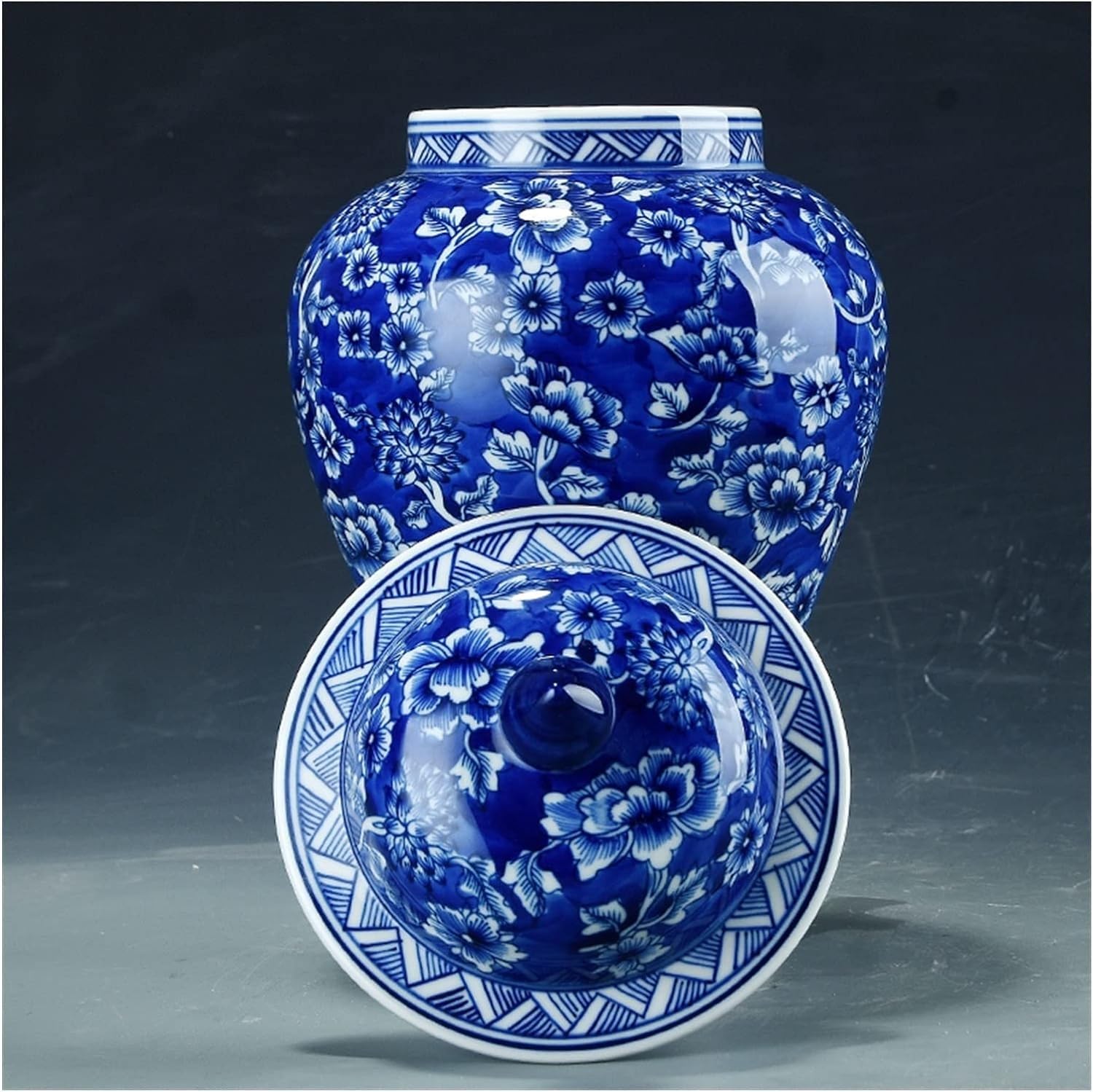 Ceramiczny ręcznie malowany zbiornik antyczny niebieski i biały wazon porcelanowy wazon w stylu chińskim dekoracja salonu