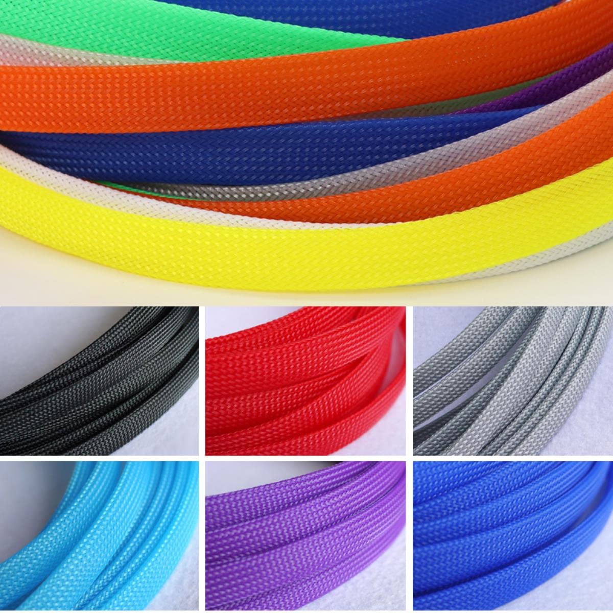 1M 2 4 6 8 10 12 14 16 18 20 25 30 mm Manicotto espandibile Intrecciato in Pet ad Alta densità Guaina Protettiva in Nylon isolata con Guaina-UV Rosa,30mm,10 Metri