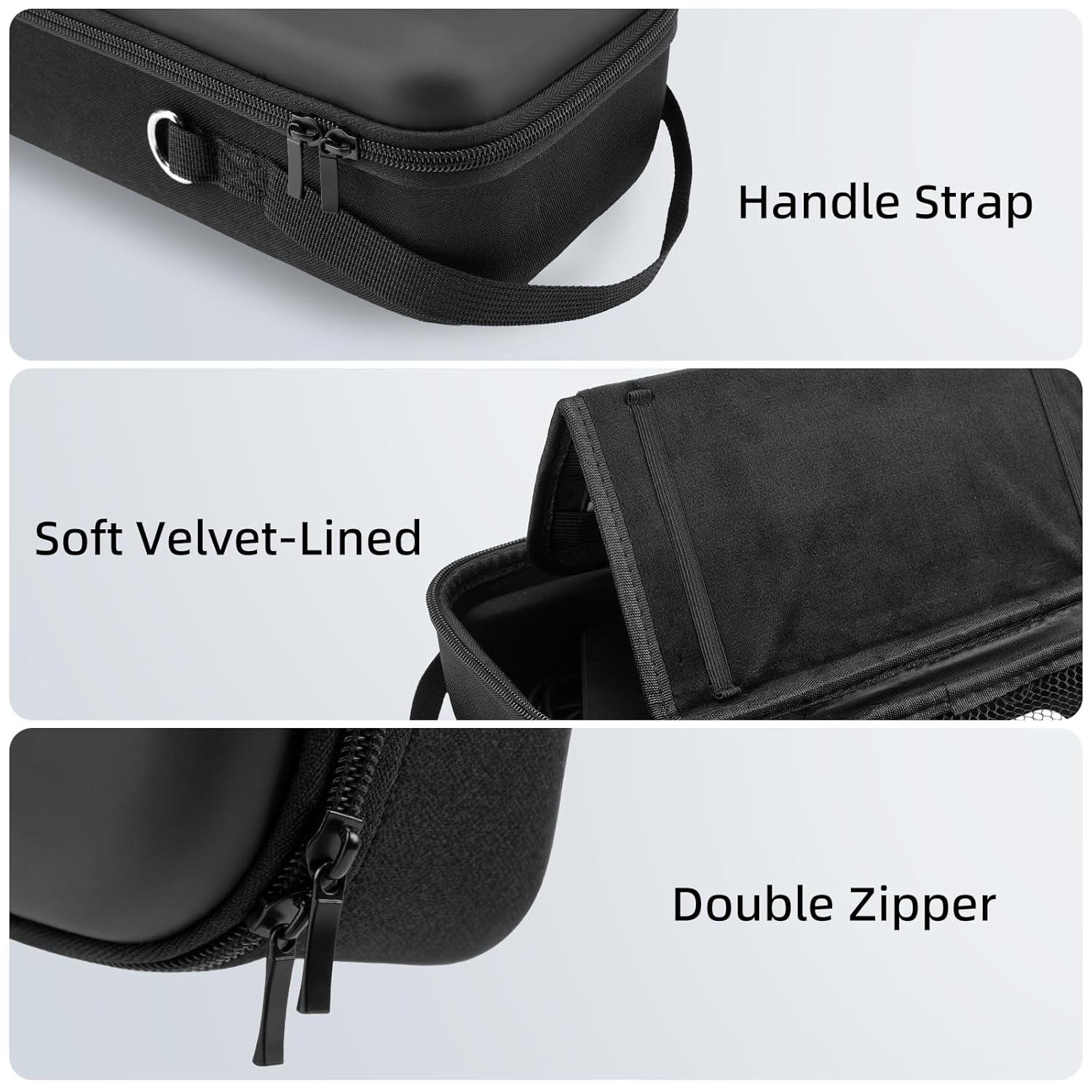 FIWWAT Carrying Case for Nintendo Switch 2 2025, 12 Game Card Slots, Large Capacity Hard Travel Protective Case for Switch 2 Console Accessories Pro Controller, Dock, Black - Image 6