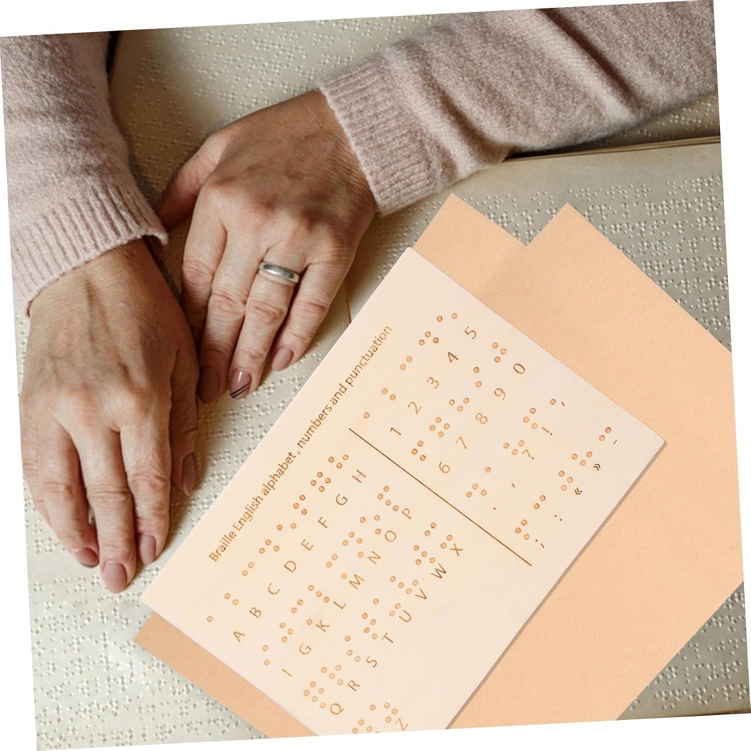 Braille Letter Board Blind People Learning Aid Educational for Vision Impaired