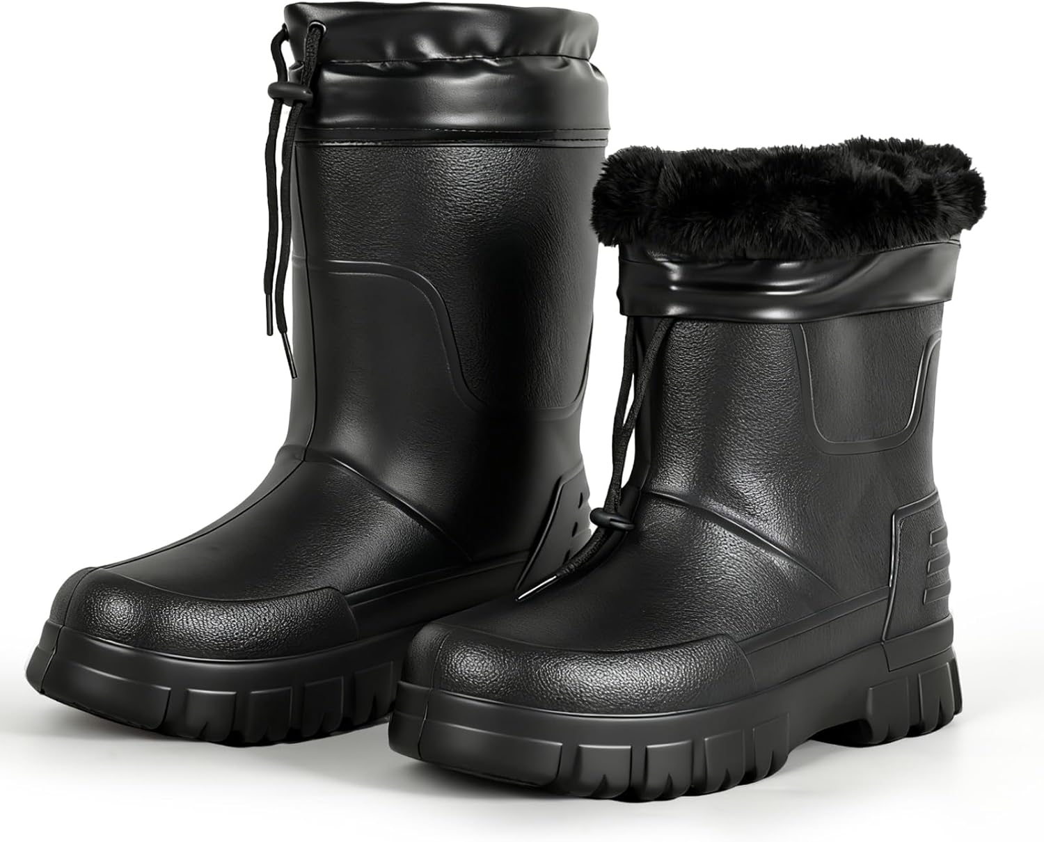 ZWBOYYP Waterproof Insulated Rain Boots - Upgraded Insulated Winter Work Boots for Men Women Mud Boots for Outdoor Work Fishing Farming Gardening