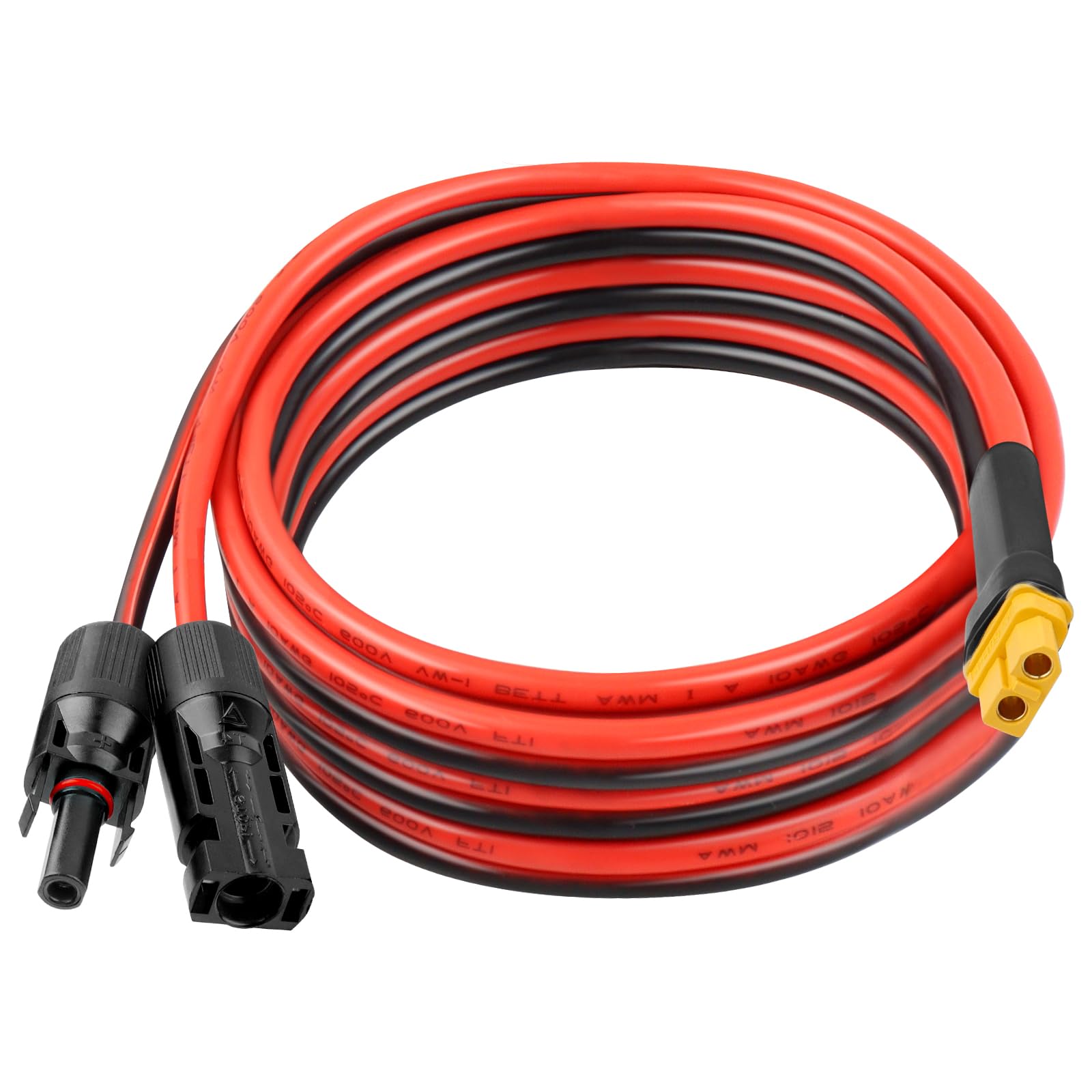 XT60 Solar-Verlängerungskabel, 10 AWG, 4,5 m, 2, 3, 6, 10, 15, 20, 25, 35, 40, 50, 75, 30 m, XT60 Solar-Verlängerungskabel, Buchse auf Stecker, für tragbare Powerstation, Solarpanel, RC LiFePO4