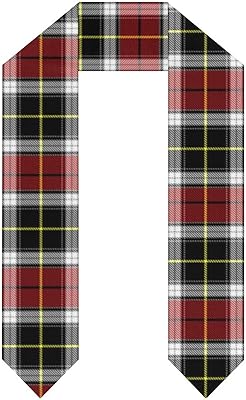 Bagea-Ka Red Buffalo Check Plaid Tartan Pattern Graduation Shawl Print Stoles Graduate Sash Unisex Congratulation Gifts