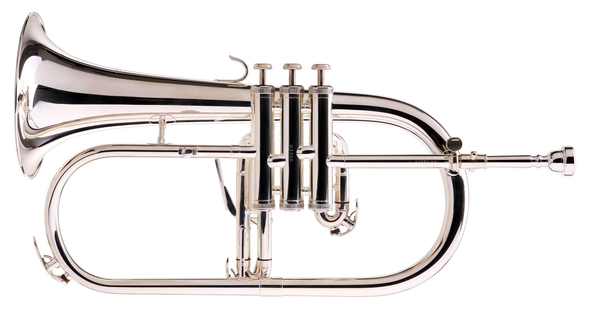 Classic Cantabile FL-26S Bugle (accord Bb, coulisse à levier, 3 clés d'eau, embouchure, étui) argenté