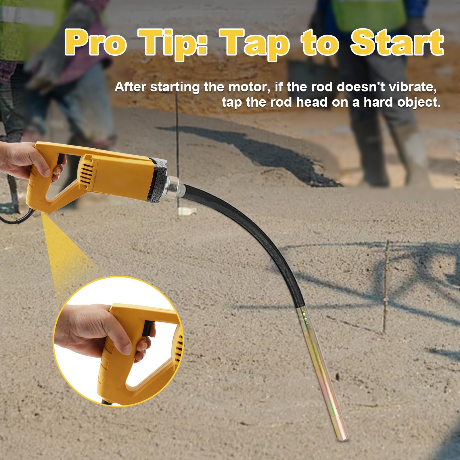 Electric Concrete Vibrator - 800W Powerful Tool -6