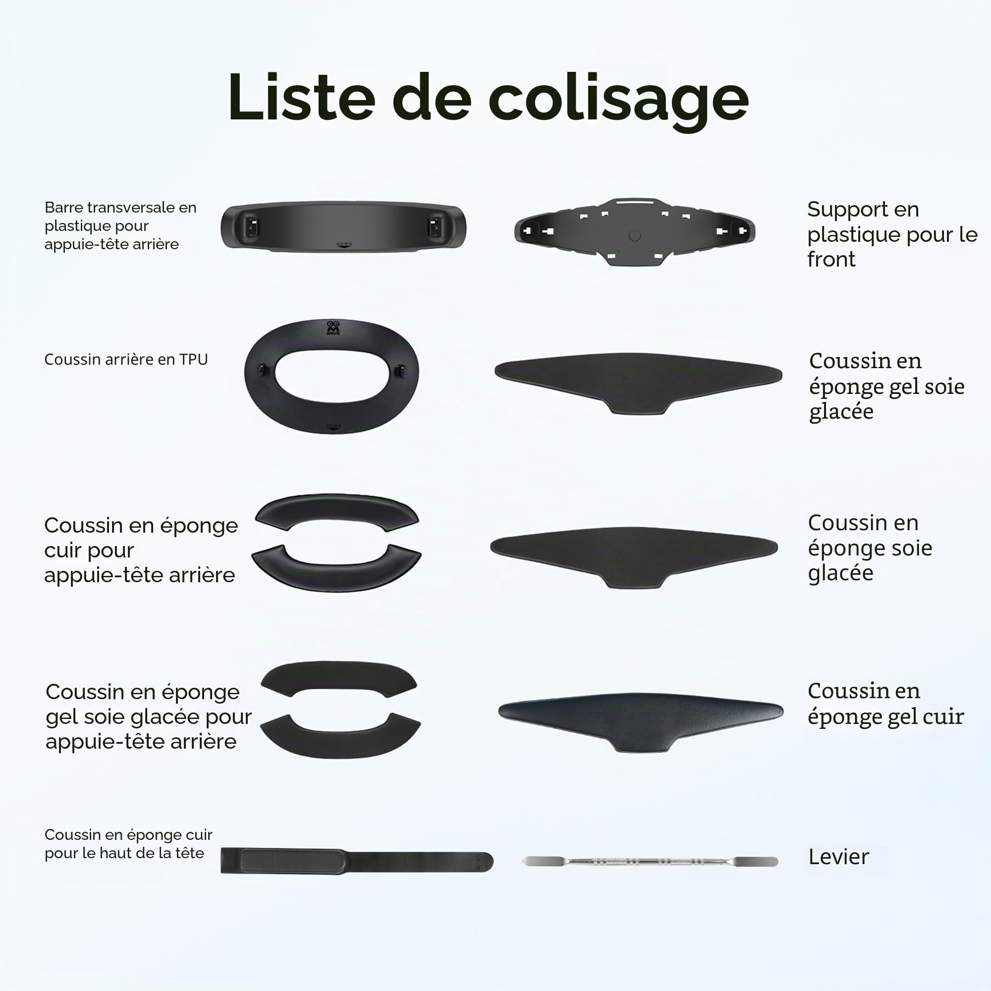 AMVR CM1 Kit confortable compatible avec les accessoires PS VR 2, doux et confortable, équilibre du poids, respirant