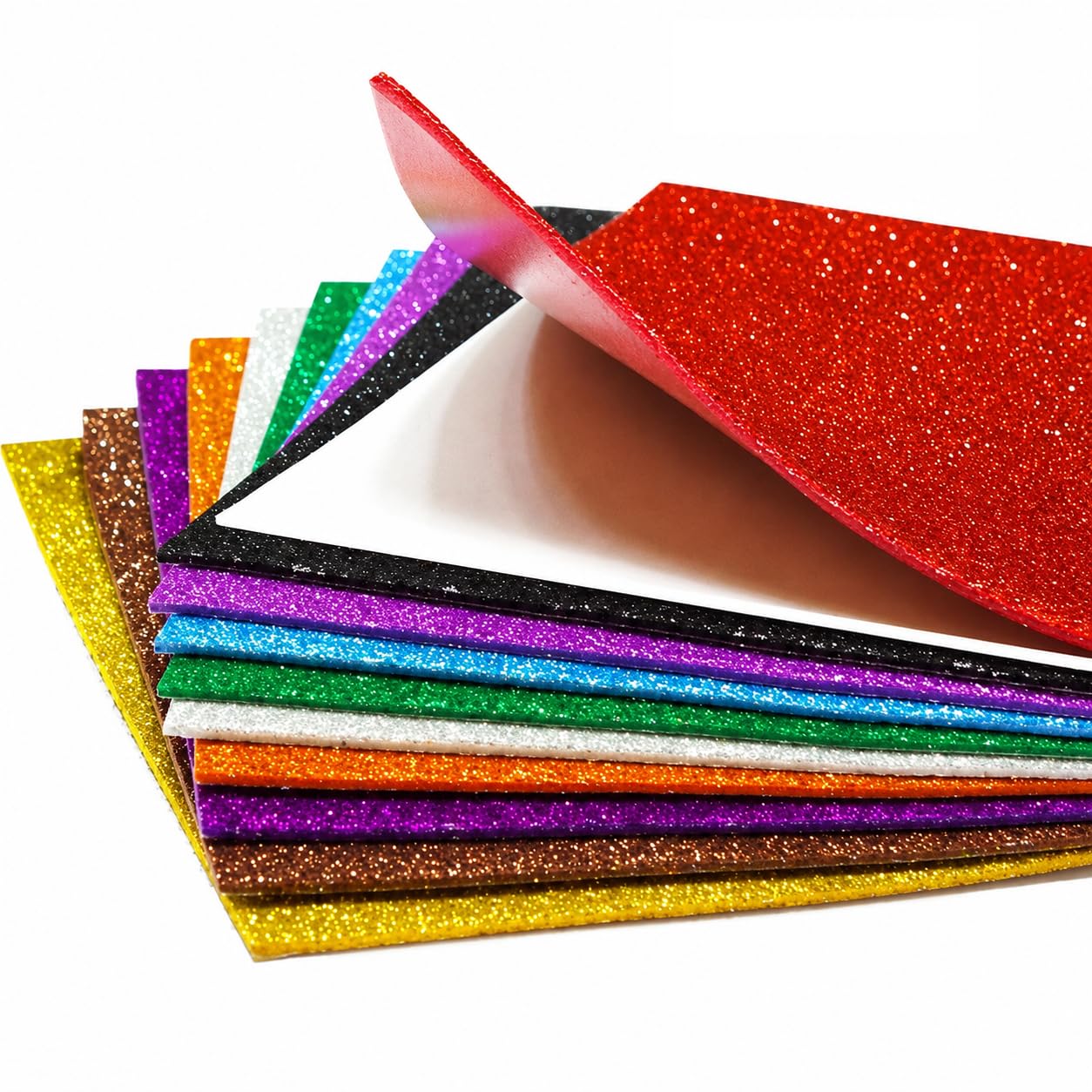 Eclet 10 pcs Multicolor Glitter Sheets Craft & DIY Decorative Paper A4 80 GSM Ideal for Crafts DIY Projects Scrapbooking Decorations School Art Use Set of 1 Multicolor xy-picture-11