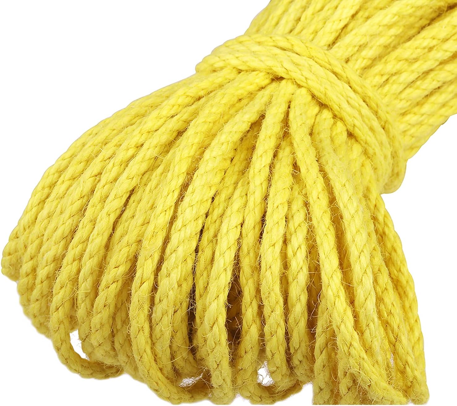 5Mm Colorful Jute Twine, Natural Jute String Length 100 Meters Suitable for DIY Art Craft Gift Wrapping Home Garden,Yellow