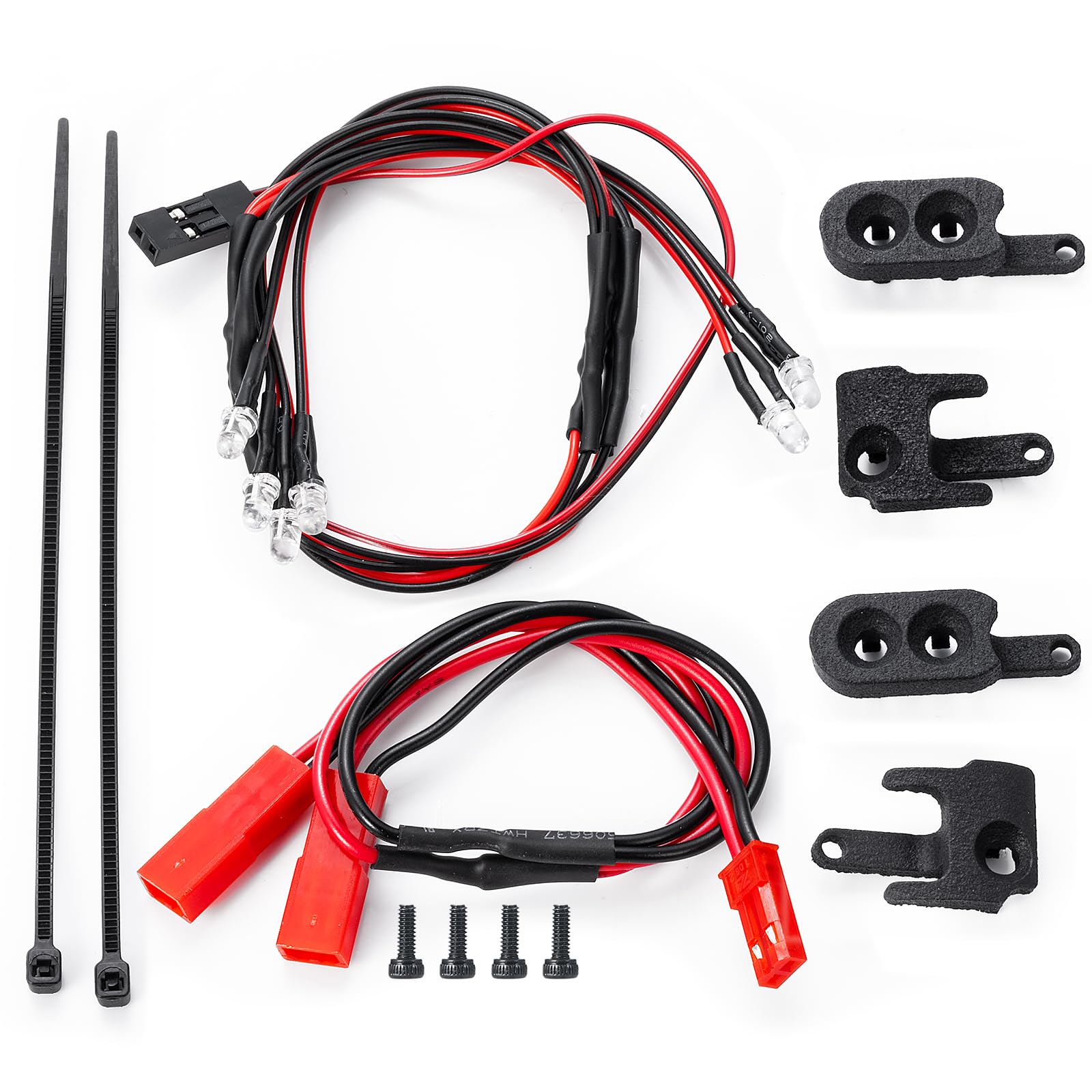 QUE-T Resin Front Rear LED Light Lamp RC Headlight Taillight for RedCat 1/18 Ascent Rock Crawler