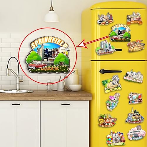 Miniatura 4 de Imán de madera para nevera de Springfield, Missouri, Estados Unidos, 3D, monumentos de viaje, coleccionables, recuerdos, decoración hecha a mano, 2