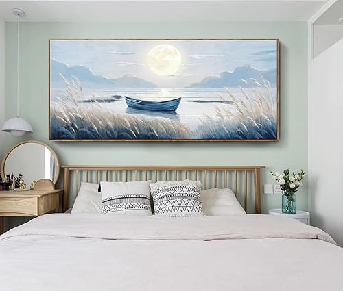 Vista 217 de AMATOP Arte para pared, flor enmarcada pintada a mano, pintura al óleo sobre lienzo, galería, obra de arte floral moderna, envuelta para la Pintura