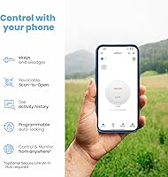 Vista 7 de Lockly Secure Plus, cerradura de puerta inteligente Bluetooth, cerradura de puerta de entrada sin llave con asa, teclado PIN Genie®, sensor