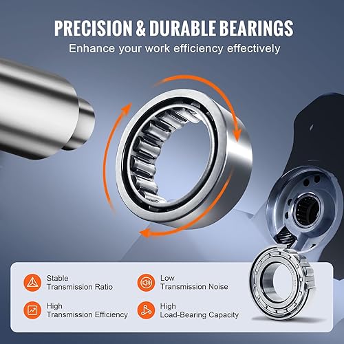 Vista 4 de Vevor Al-310S Power Feed X-Axis 450 in-lb Torque, fresadora de alimentación eléctrica 0-200PRM, molino de alimentación de mesa eléctrica 110 V