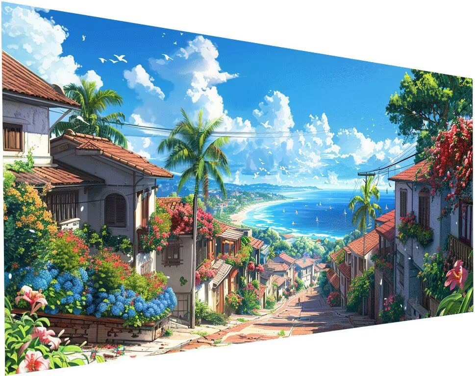 Diamond Painting Adulte XXL Seaside 60x120 cm - Broderie Diamant 5D
