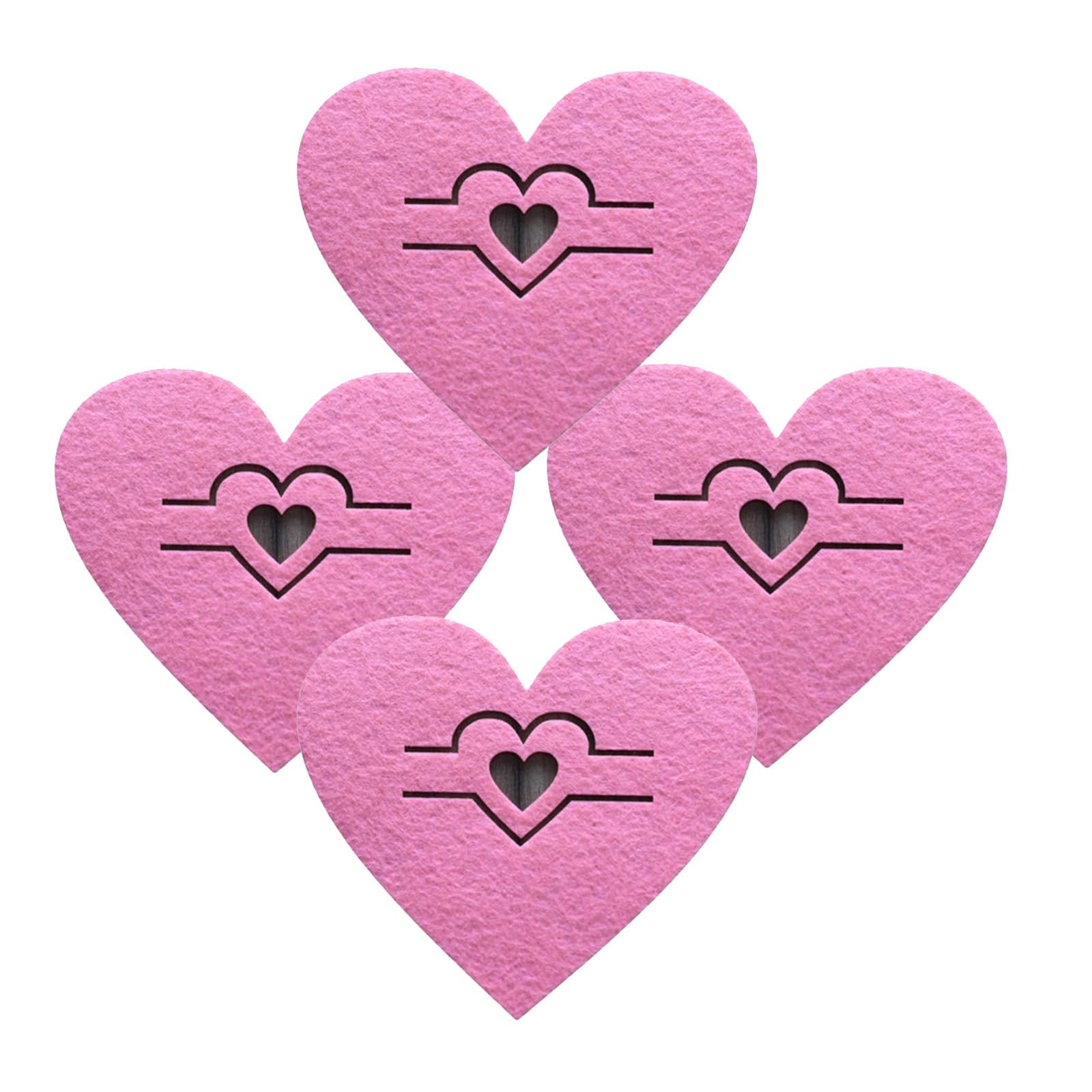 Yrohgkpn A Of 4 Eye Catching Heart Shape Valentine Cutlery Covers Ccessory Perfect For Romance Evenings Nd Family Meals Romance Table Decors