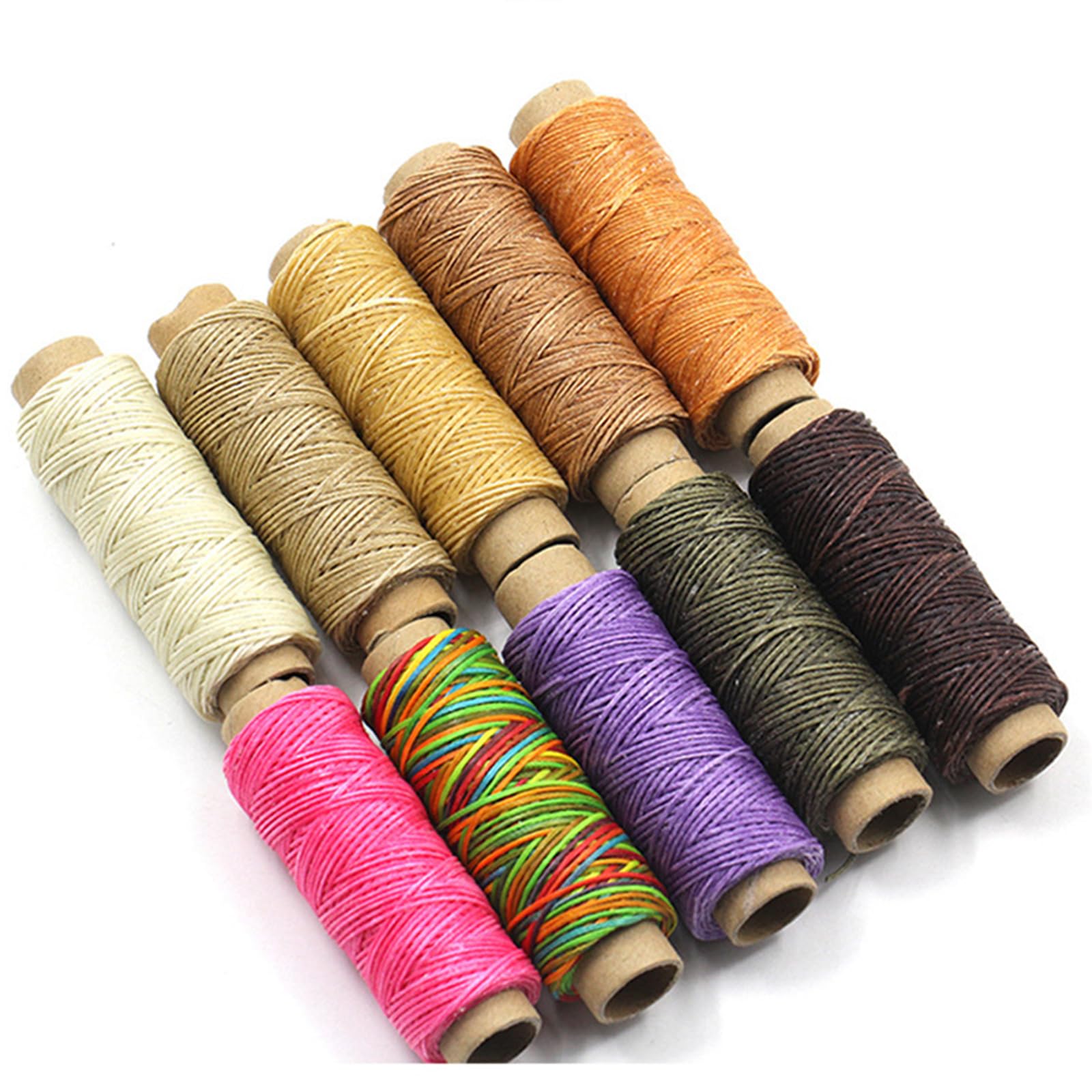 Hilo de coser de cuero 150D encerado para costura de cuero, manualidades de encuadernación, cordón encerado de 0,8 mm de diámetro para encuadernación, pulseras y lienzo
