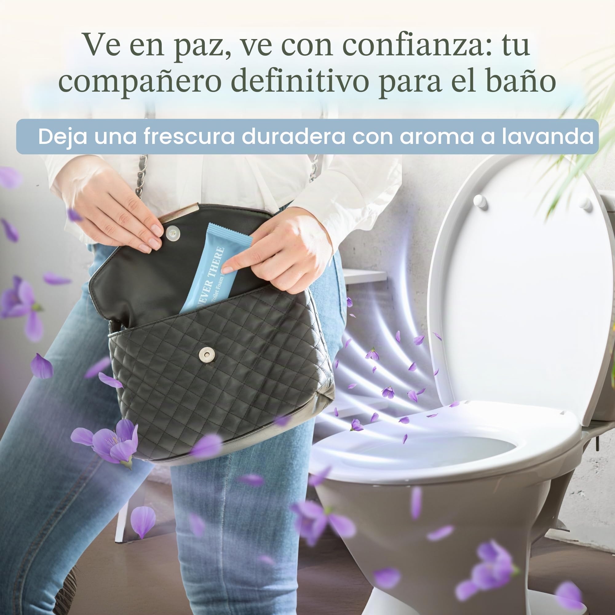 Never There Bolsitas de espuma para inodoro, paquete de 14 limpiadores de inodoro de espuma con gas sin contacto sin olores, sonidos o manchas, bolsas de inodoro Never There y eliminador de olores