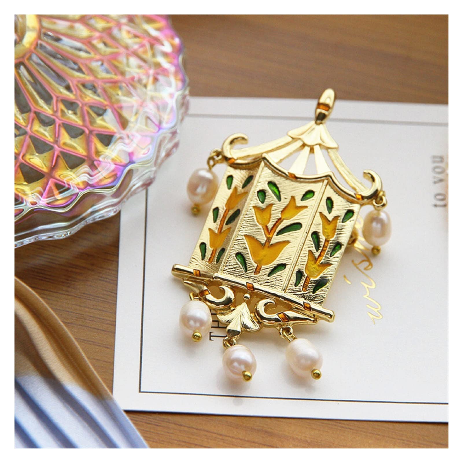 Chinesischen Stil Frauen Broschen Retro Design Ethnische Brosche Pins Damen Büro Casual Perle Zubehör Schmuck