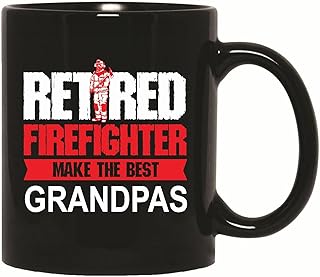 Retirement Gift for Fireman Grandfather Honor Retired Firefighter 11oz 15oz Black Coffee Mug