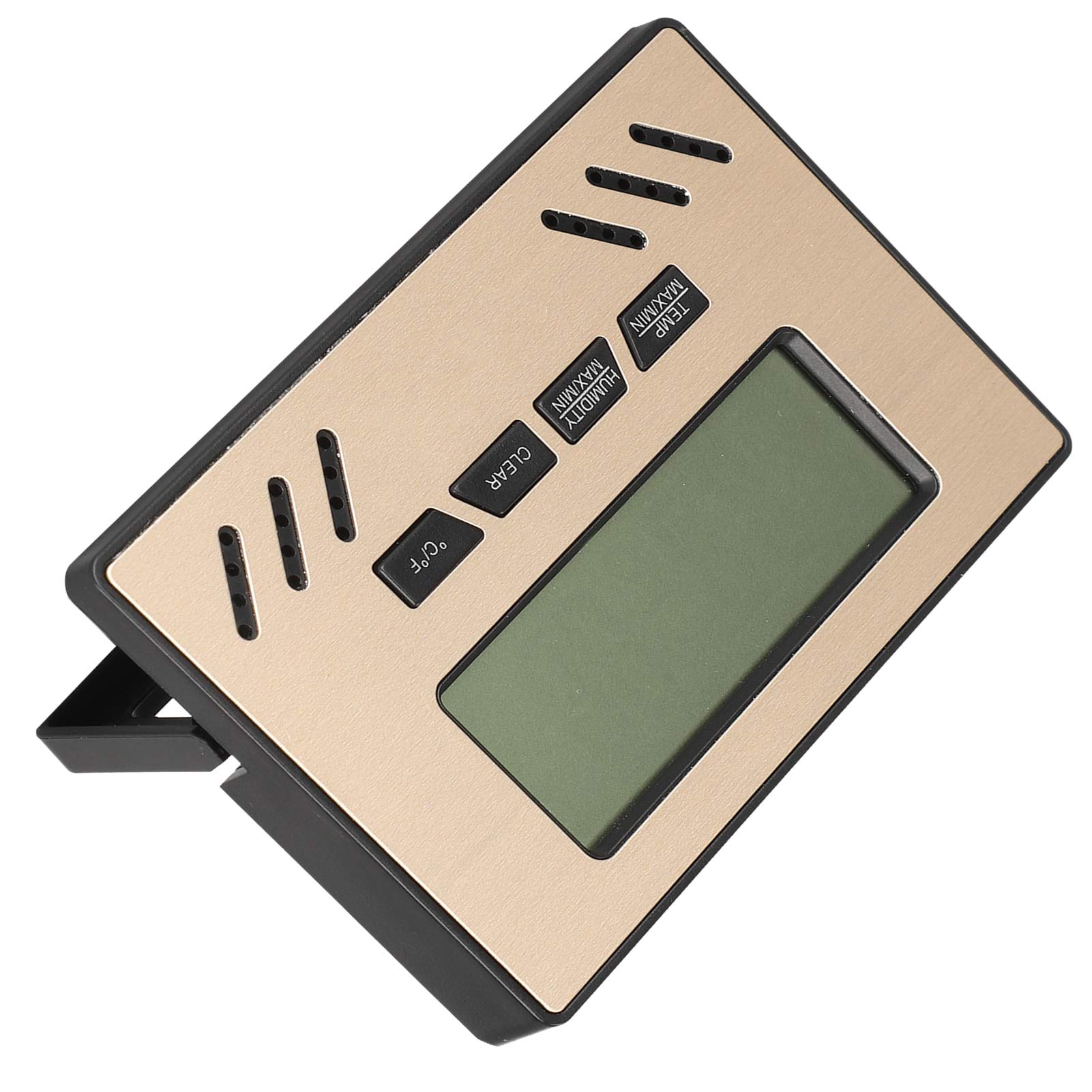 Cigar Hygrometer Electronic Tool Indoor Starter Humidor Constant Temperature Temperature Meter Constant Humidity Device (Gold Color)