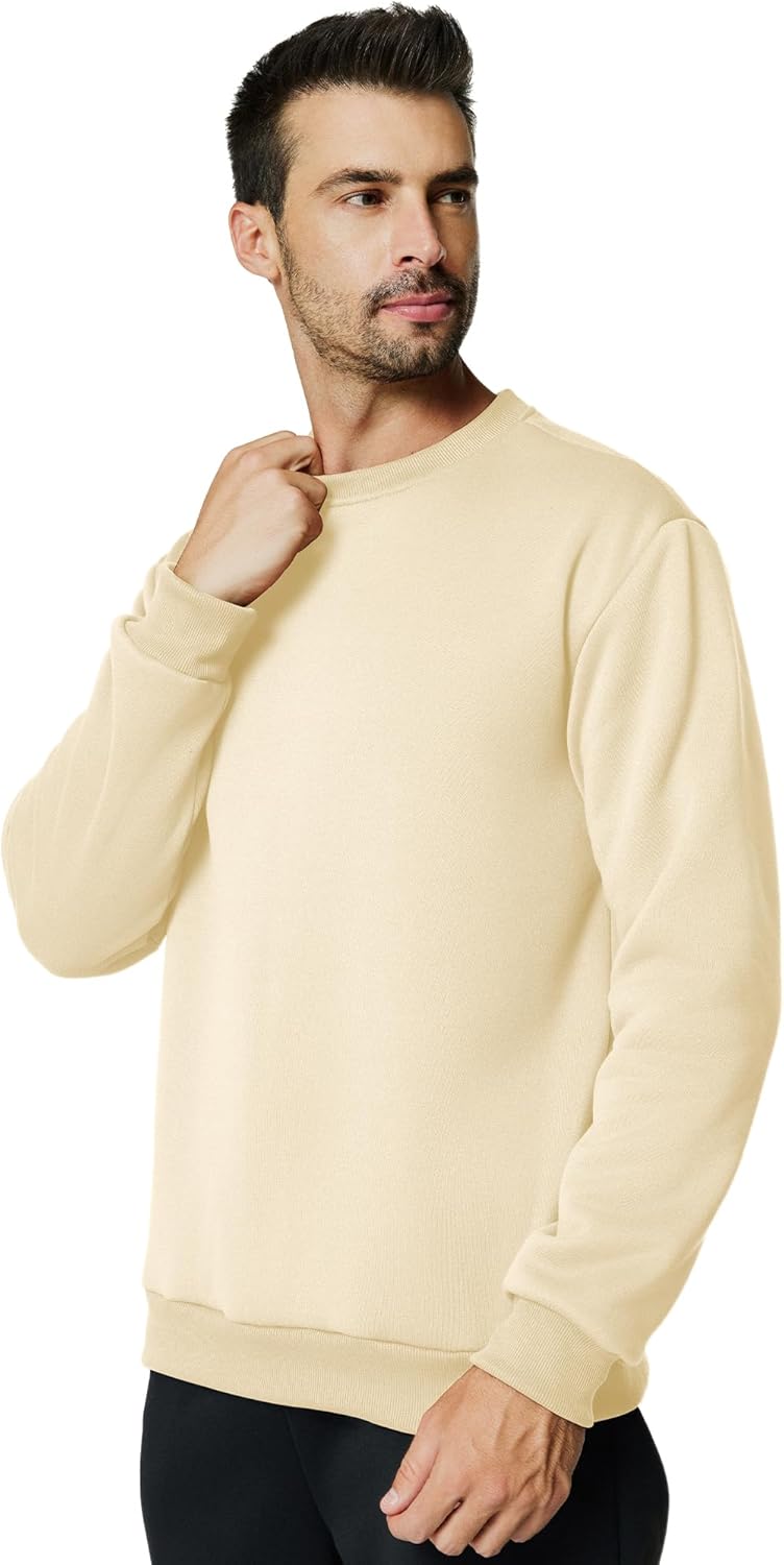 Men's Crewneck Sweatshirt Casual Long Sleeve Sweat Shirts Athletic Fleece Basic Pullover Shirts - Image 2