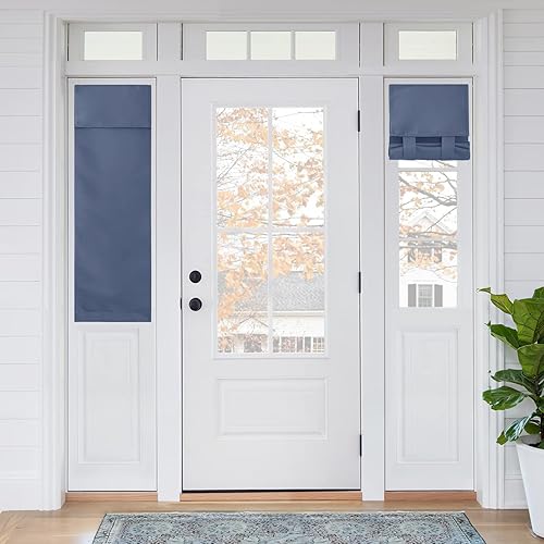 Miniatura 137 de RYB Home 2 paneles de cortinas de privacidad para puerta francesa, cortinas de oscurecimiento de habitación y cortinas con aislamiento térmico