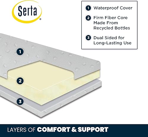 Miniatura 67 de Delta Children Brooks - Colchón convertible 6 en 1 para cuna, Bianca White + Simmons Quiet Nights transpirable para cuna con funda extraíble