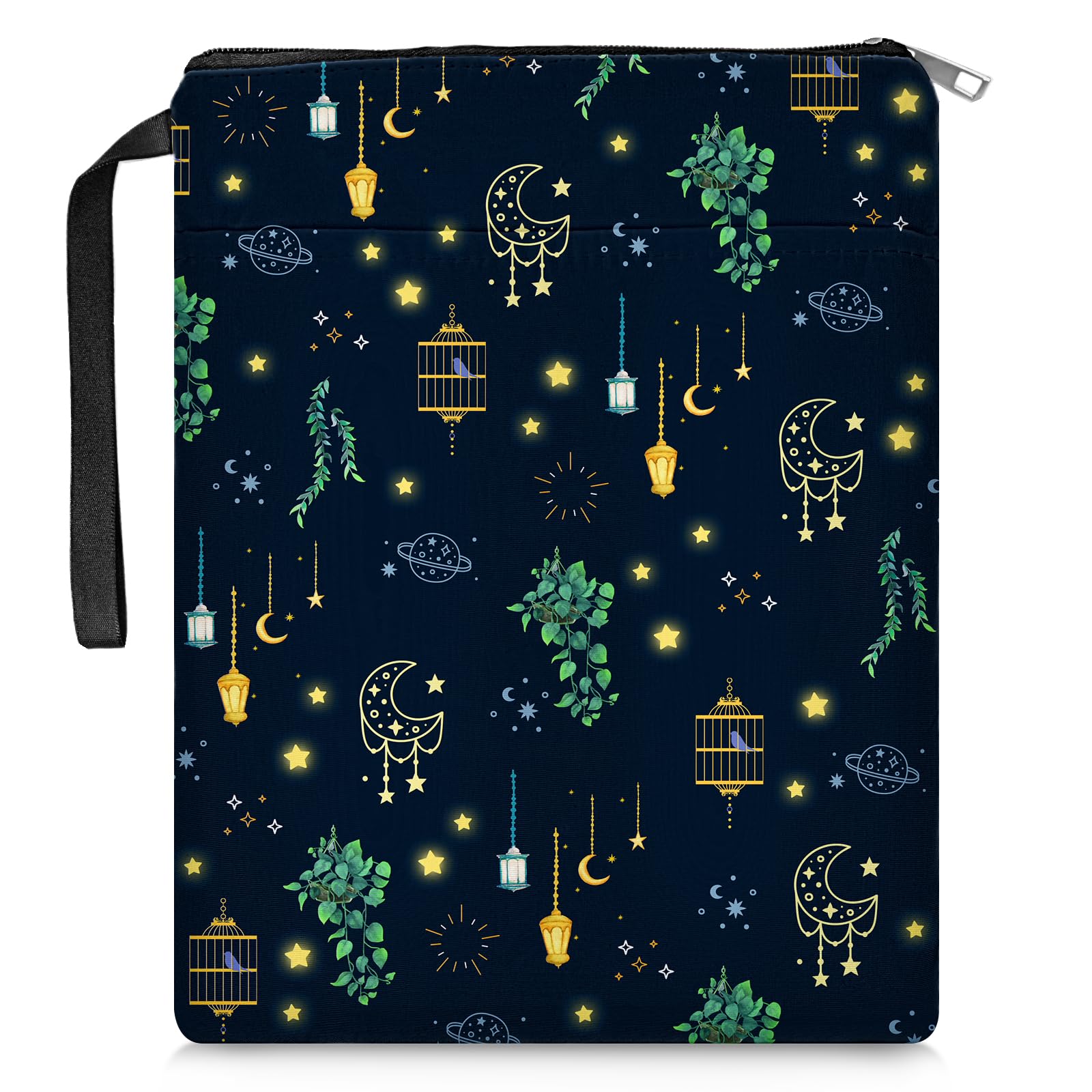 Book Sleeve for Book Lovers, Book Sleeve with Zipper, Book Friends Theme Book Cover, Waterproof Memory Fabric, Learning Supplies for Readers, Gifts