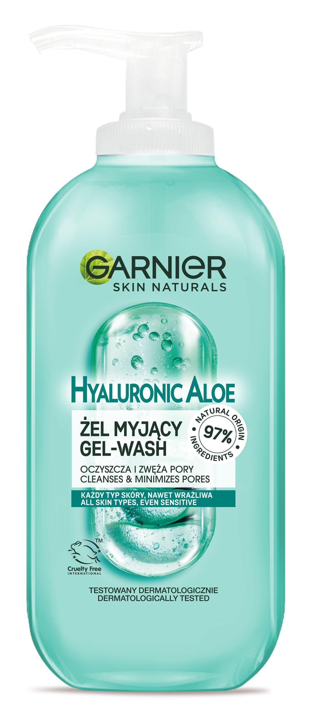 Garnier, Hyaluronic Aloe Gel Cleansing Gel for All Skin Types, 200 ml