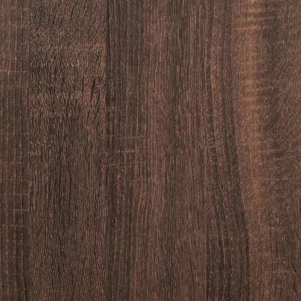 Scrivania con mensola, effetto rovere, marrone, 100 x 45 x 140 cm, materiale in legno, grande area di lavoro per casa, ufficio, design moderno