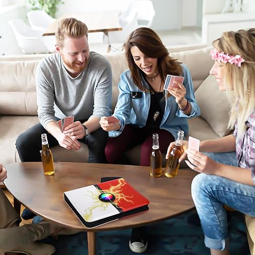 Miniatura 7 de Carpeta de tarjetas con 9 bolsillos, carpeta de tarjetas intercambiables, con 7 carpetas de tarjetas intermitentes de luz colorida, capacidad de 900