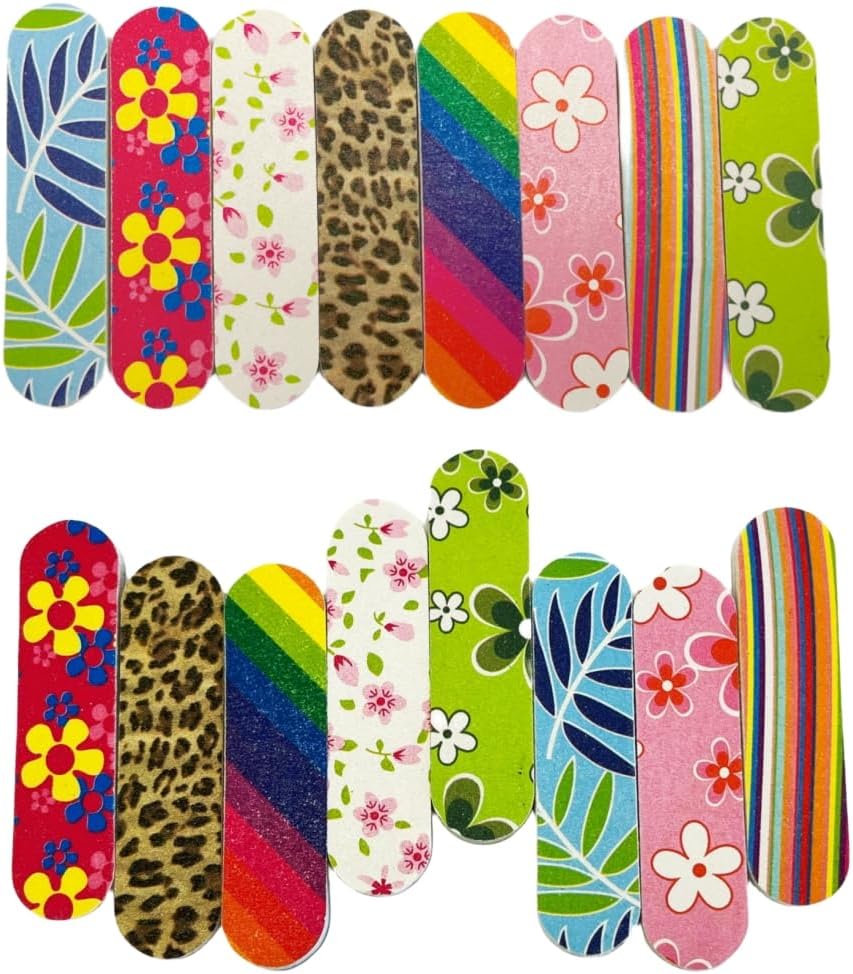 80 Pcs Disposable Nail File Double Sided Emery Boards for Nails Emery Mini Nail