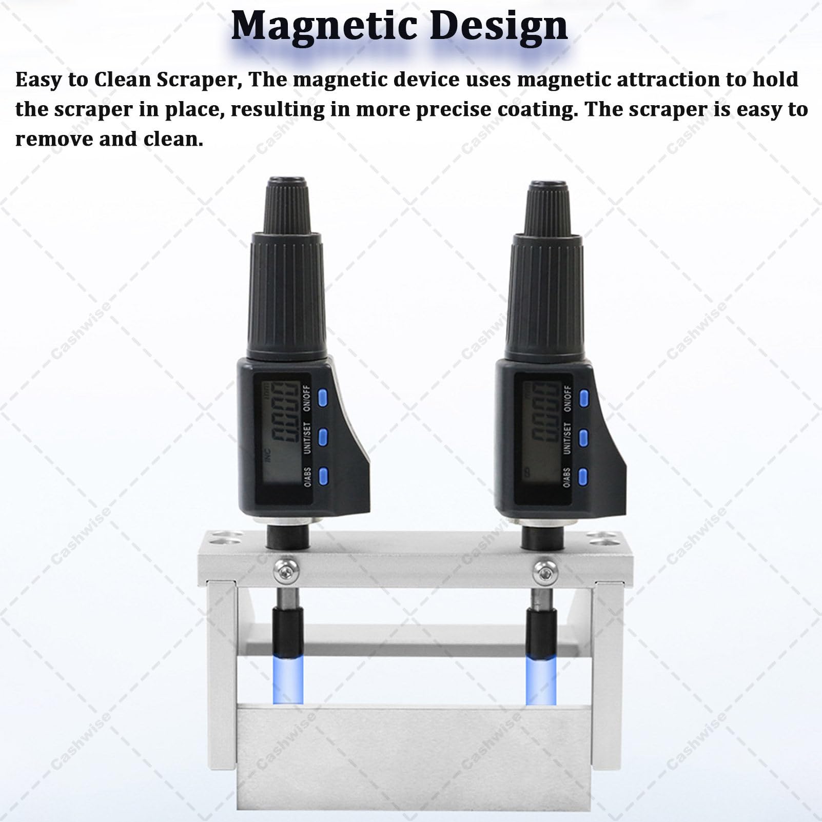 Aplicador de película con Pantalla Digital Ajustable, recubridor de Cuchillas de Laboratorio, Espesor Ajustable de 1 a 6000 μm, Valor de indexación de 1 μm, Dispositivo de preparación 150mm