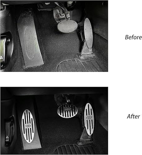 Miniatura 2 de Compatible con accesorios Mini Cooper, cubiertas antideslizantes para pedales de auto, bandera gris