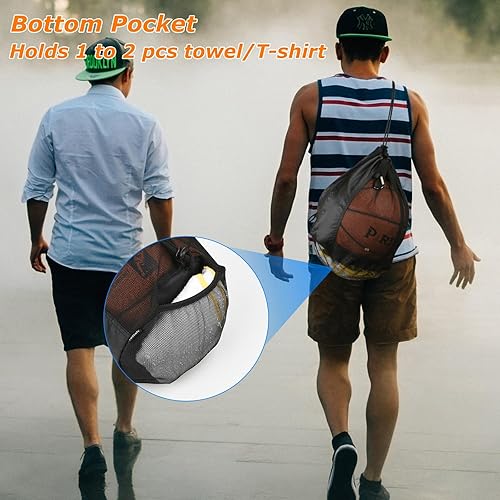 Miniatura 6 de Cosmos Mochila de baloncesto  Bolsa de baloncesto  Bolsa cruzada de malla de una sola bola para voleibol, fútbol, rugby equipo de fútbol,