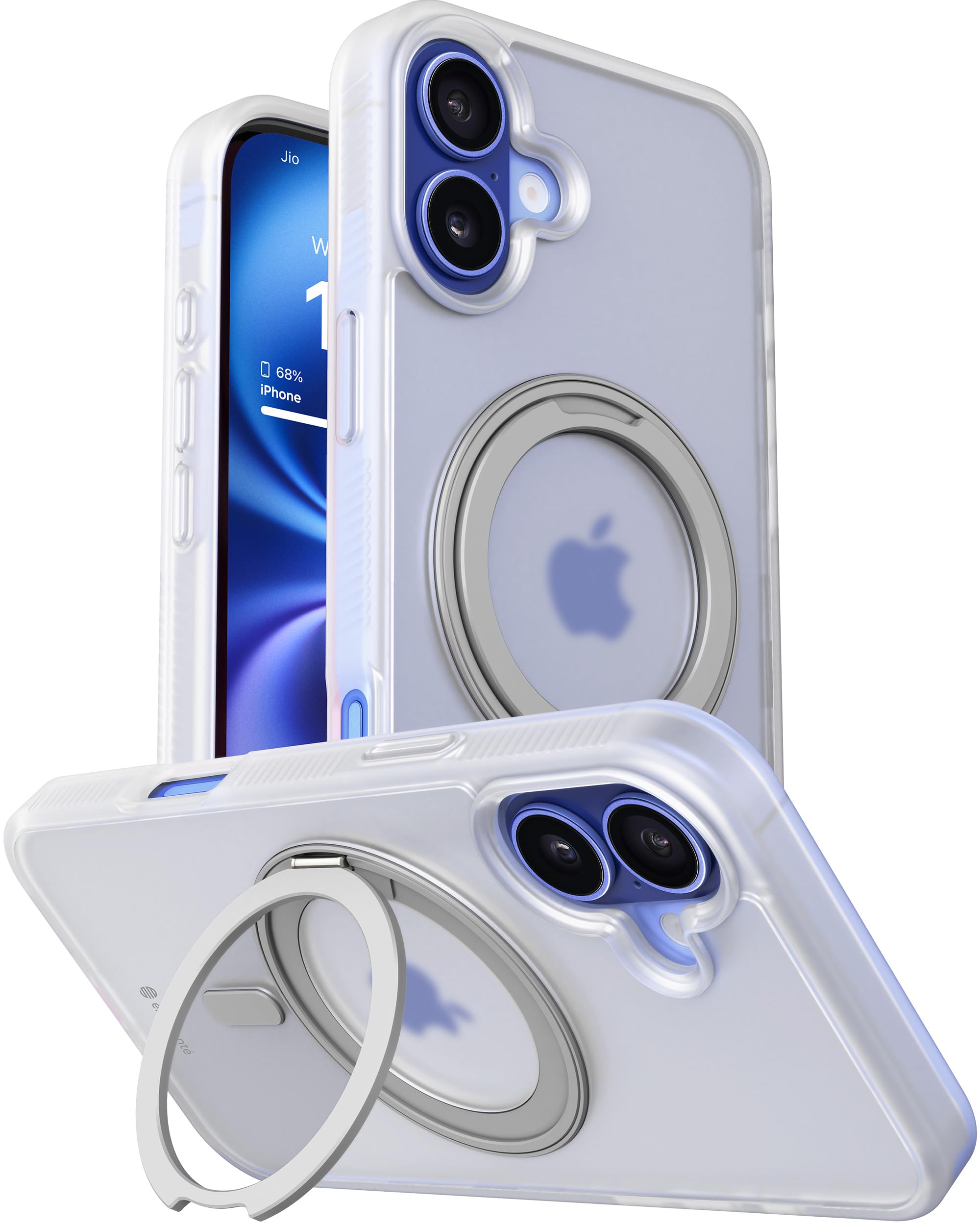 eller santé® Astros Magpro Back Cover Case for iPhone 16 with Magnetic Alloy Ring Metal Kickstand Camera Screen Protector TPU Shockproof 10ft Drop Protection Compatible with Mag-Safe- White (B0DGLR5HP8) Amazon Price History, Amazon Price Tracker