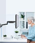 MOUNTUP Moniteur Moniteurs Monitor Wall Mount pour Max 32 Écran d'ordinateur de pouce, Bras de moniteur entièrement réglable, Support de supports muraux 4.4-19,8lbs VESA Coupe de la bride 75x75mm, 100x100mm