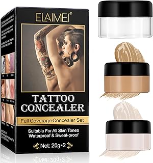 Maquillaje para cubrir tatuajes, impermeable,...