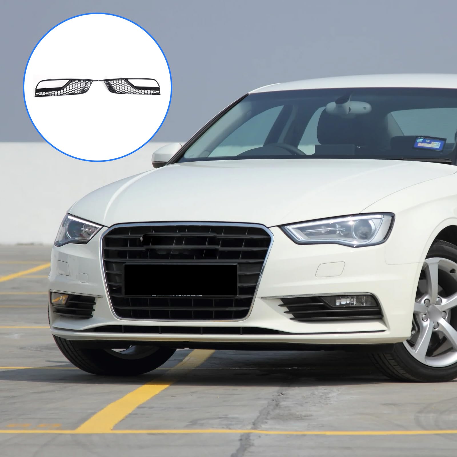 Ywmsfl Car Light Guards Light Shield Set Car Exterior Light Protectors Replaces 8V5807681A 8V5807682A for Vehicle