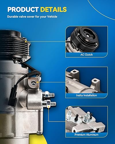 Miniatura 5 de PHILTOP 98555 Compresor de CA para Civic 2006 2007 2008 2009 2010 2011, CO 4918AC, 1102577, 5512349, 7512349, 97555 Compresor de aire acondicionado