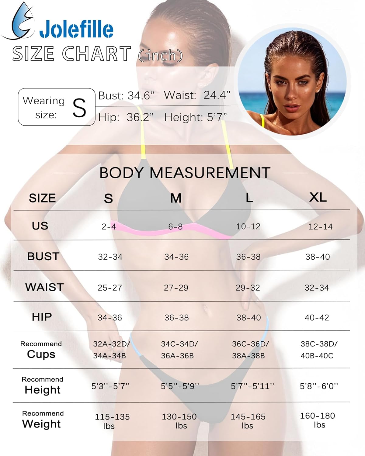 Jolefille Thong Bikini Sets for Women Two Piece Swimsuits Cheeky Bathing Suit Triangle Top Micro String Sexy Swim Suits 2026