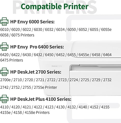 Miniatura 3 de JINTUM Cartucho de tinta remanufacturado de repuesto para HP 67XL Cartucho de tinta negra para impresora HP 2755e 2700 2752e 2752 2742e 4155e 4100