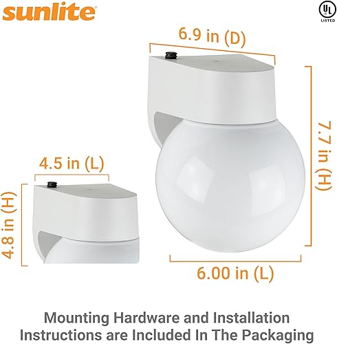 Miniatura 2 de Sunlite Lámpara decorativa de pared para exteriores, 13 vatios máximos, 900 lúmenes, 120 voltios, base G24q1 de 4 pines, 2700 K blanco suave,