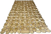 Vista 6 de Pebbles" Alfombra antideslizante para bañera y ducha de 27 x 14 pulgadas, ovalada, no tóxica, segura, limpia, lavable a máquina, agarre y drenaje