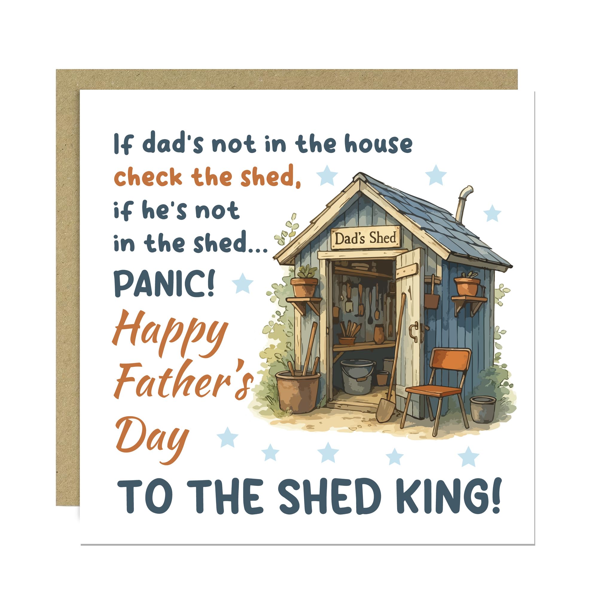 RED OCEAN Funny Humour Fathers Day Card For Dad From Daughter Son Kids Fathers Day Cards With Envelope Cards For Dad Daddy Joke Card