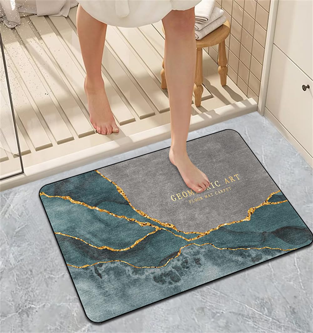 Tapis de bain absorbant diatomite Odot anti glissade pour baignoire et entrée