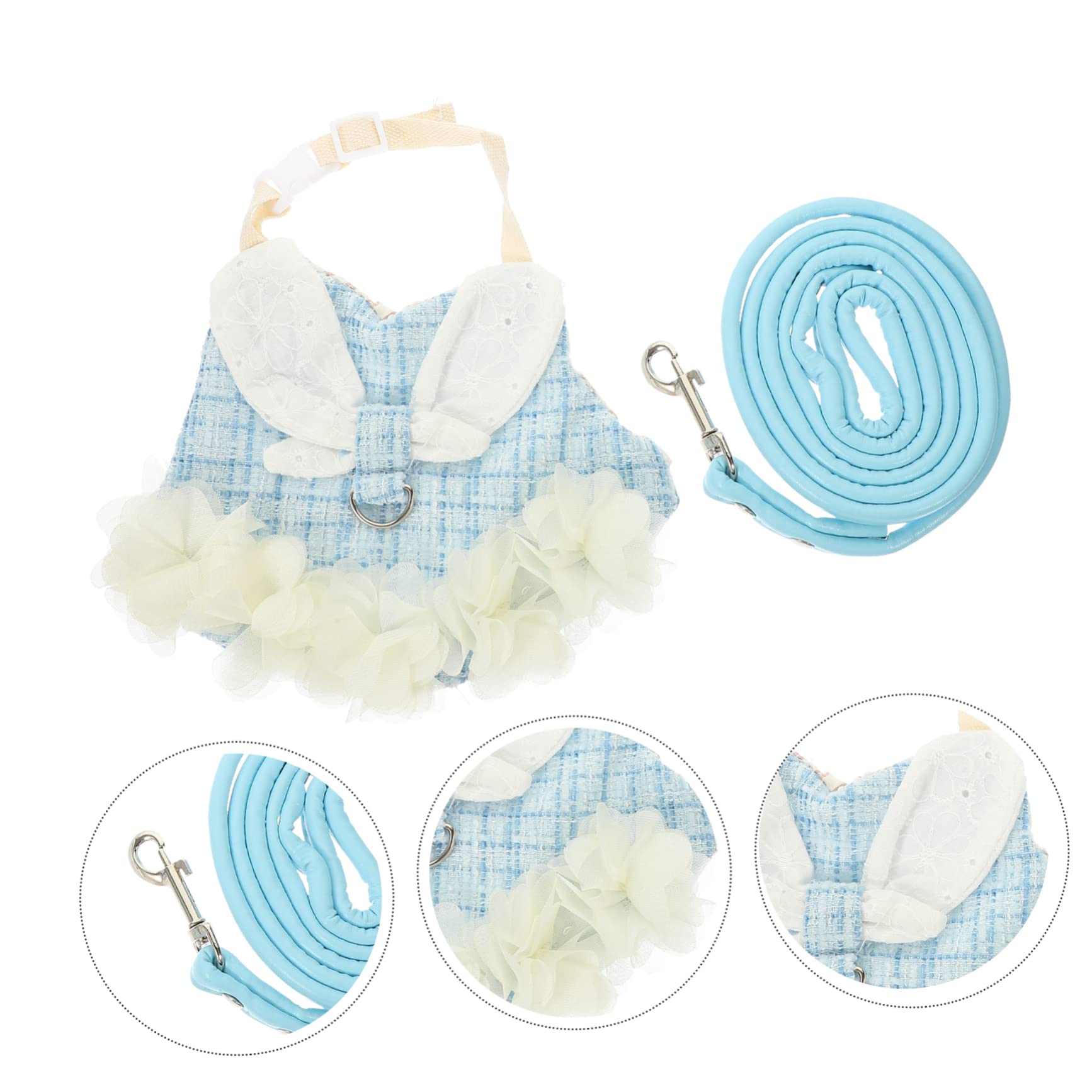VANZACK 3sets Per Coniglio Con Guinzaglio Abbigliamento e Accessori Per Piccoli Animali Da Esterno Design Traspirante e Leggero Perfetta Per Festività e Passeggiate