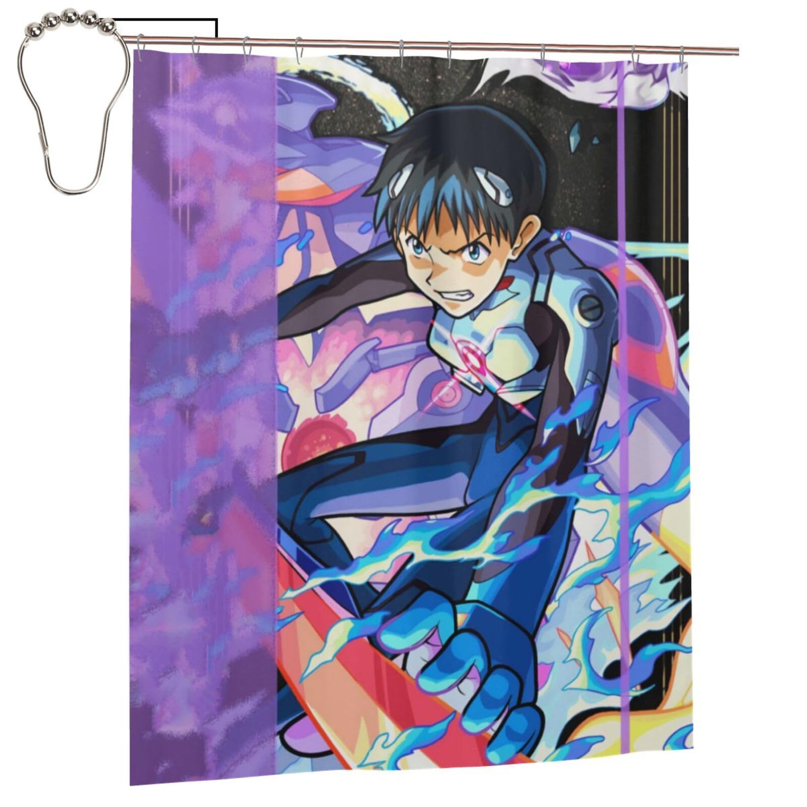 Amazon｜シャワーカーテン 風呂カーテン 新世紀エヴァンゲリオン 碇