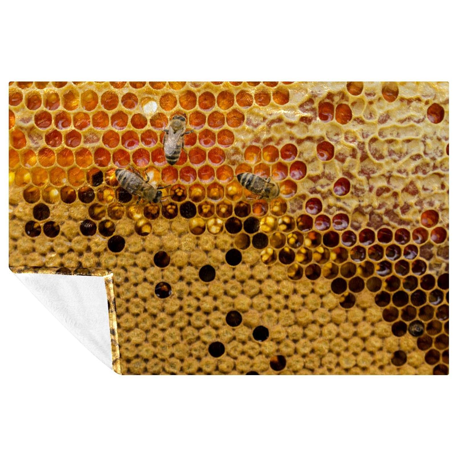 Couverture nid d'abeille chaude et confortable pour lit et canapé
