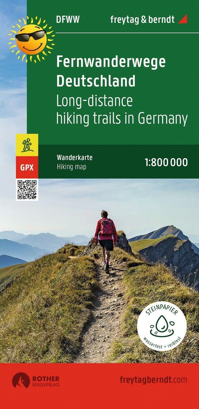 Freytag & Berndt Fernwanderwege Deutschland – Weitwanderkarte, 1:800.000